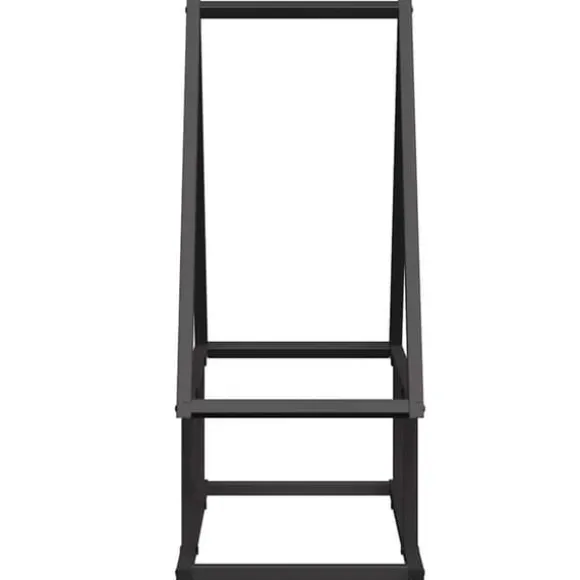Brændestativ i koldvalset stål - Robust brændeholder | Størrelse: 50x25x60 cm | Farve: Sort