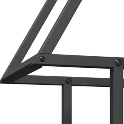 Brændestativ i koldvalset stål - Robust brændeholder | Størrelse: 50x25x60 cm | Farve: Sort