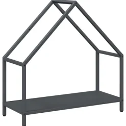 Brændestativ i koldvalset stål - Robust og stilfuldt | Størrelse: 60x25x60 cm | Farve: Antracitgrå