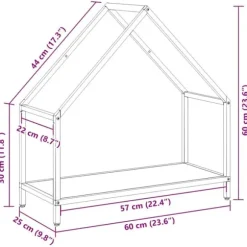 Brændestativ i koldvalset stål - Robust og stilfuldt | Størrelse: 60x25x60 cm | Farve: Antracitgrå