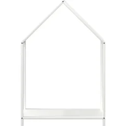 Brændestativ i koldvalset stål - Robust brændeholder | Størrelse: 60x25x90 cm | Farve: Hvid