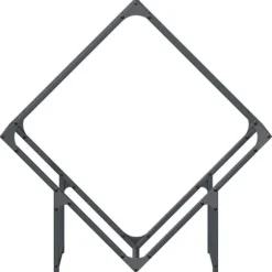 Brændestativ i koldvalset stål - Robust brændeholder | Størrelse: 80x25x80 cm | Farve: Antracitgrå