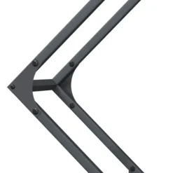 Brændestativ i koldvalset stål - Robust brændeholder | Størrelse: 80x25x80 cm | Farve: Antracitgrå