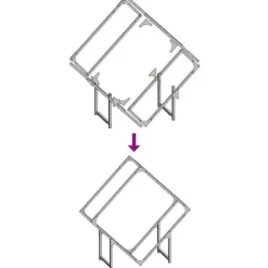 Brændestativ i koldvalset stål - Robust brændeholder | Størrelse: 80x25x80 cm | Farve: Antracitgrå