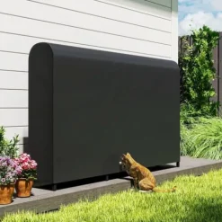 Brændestativ i metal 199 × 30 × 121 cm – 0,6 m³ med vandtæt betræk, op til 300 kg