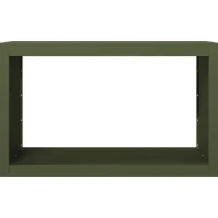 Brændestativ i stål - Slidstærk opbevaring til brænde | Størrelse: 100x40x60 cm | Farve: Grøn
