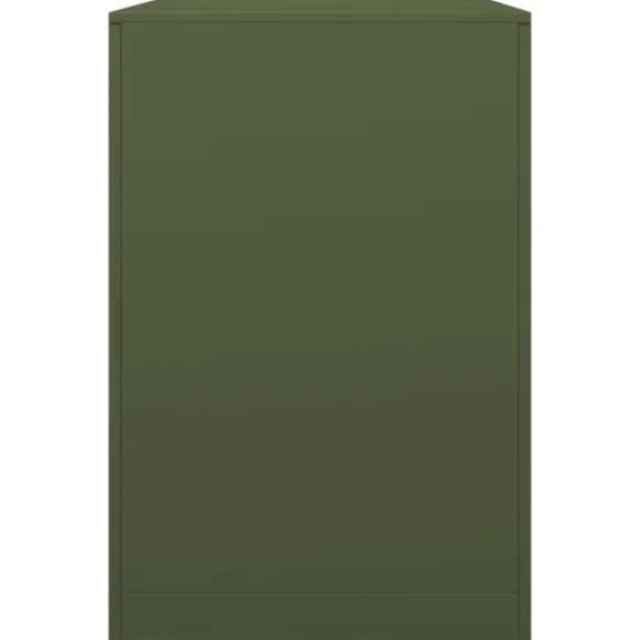 Brændestativ i stål - Slidstærk opbevaring til brænde | Størrelse: 100x40x60 cm | Farve: Grøn