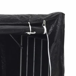 Brændestativ med regnslag i galvaniseret stål - Størrelse: 100x80x200 cm | Farve: Sølv