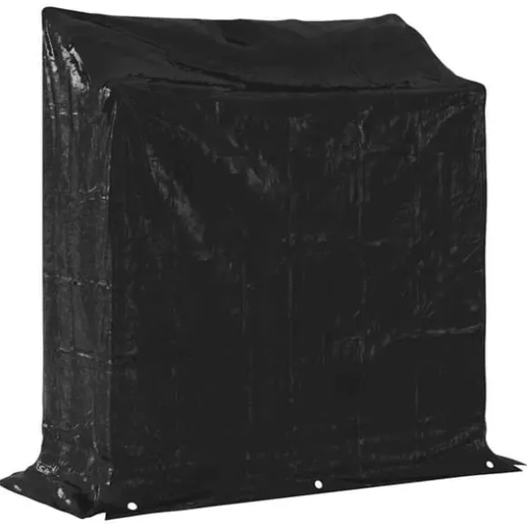 Brændestativ med regnslag - Galvaniseret stål | Størrelse: 100,5x40,5x110,5 cm