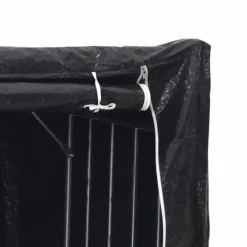 Brændestativ med regnslag - Galvaniseret stål | Størrelse: 100,5x40,5x110,5 cm