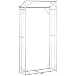 Brændestativ med regnslag - Galvaniseret stål | Størrelse: 100x40x200 cm
