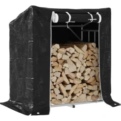 Brændestativ med regnslag i galvaniseret stål | Størrelse: 101x61x110,5 cm