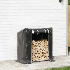 Brændestativ med regnslag i galvaniseret stål | Størrelse: 101x61x110,5 cm