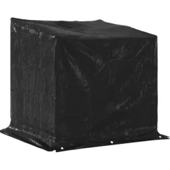 Brændestativ med regnslag i galvaniseret stål | Størrelse: 101x61x110,5 cm