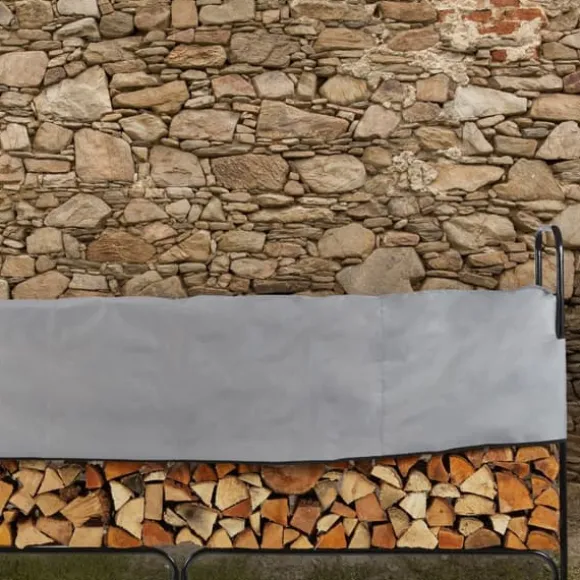 Brændestativ, Metal, 122x245x40 cm, Sort