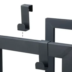 Brændestativ, 2-niveauer, 100x40x30 cm, Antracit