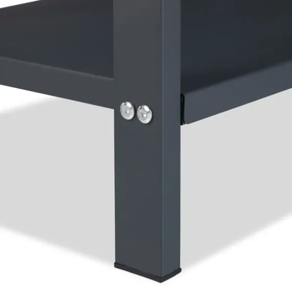 Brændestativ, 2-niveauer, 100x40x30 cm, Antracit