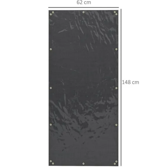 Brændestativ Overtræk, 148x62 cm, Sort