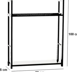Brændestativ Sne 100x80x25 25 x 80 x 100 cm 1