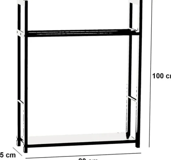 Brændestativ Sne 100x80x25 25 x 80 x 100 cm 1