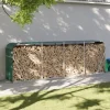 Brændestativ til brændeopbevaring - Galvaniseret stål | Størrelse: 300x45x100 cm | Farve: Grøn
