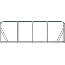 Brændestativ til brændeopbevaring - Galvaniseret stål | Størrelse: 300x45x100 cm | Farve: Grøn