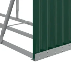 Brændestativ til brændeopbevaring - Galvaniseret stål | Størrelse: 300x45x100 cm | Farve: Grøn