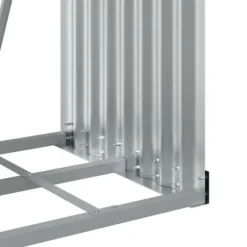 Brændestativ til brændeopbevaring - Galvaniseret stål | Størrelse: 40x45x170 cm | Farve: Sølv