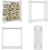 Brændestativ 80x35x100 cm hærdet glas transparent - Brændeholder - Brændeholdere - Home & Living