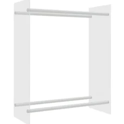 Brændestativ 80x35x100 cm hærdet glas transparent - Brændeholder - Brændeholdere - Home & Living