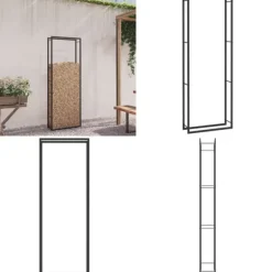 Brændestativ 80x28x222 cm stål matsort - Brændestativ - Brændestativer - Home & Living