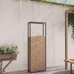 Brændestativ 80x28x222 cm stål matsort - Brændestativ - Brændestativer - Home & Living
