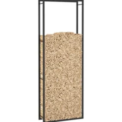 Brændestativ 80x28x222 cm stål matsort - Brændestativ - Brændestativer - Home & Living