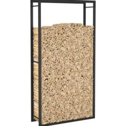 Brændestativ 80x28x154 cm stål matsort - Brændestativ - Brændestativer - Home & Living
