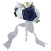 Brudebuket i levende farver med blomster Romantisk Håndlavet Elegant Med Blomster Til Fester Kontorer Butikker Haver Brudepigestil 25x14cm/9,84x5,51i | CDON