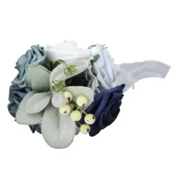 Brudebuket i levende farver med blomster Romantisk Håndlavet Elegant Med Blomster Til Fester Kontorer Butikker Haver Brudepigestil 25x14cm/9,84x5,51i | CDON