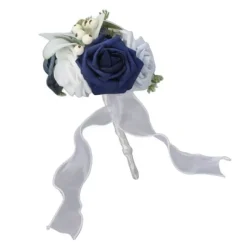 Brudebuket i levende farver med blomster Romantisk Håndlavet Elegant Med Blomster Til Fester Kontorer Butikker Haver Brudepigestil 25x14cm/9,84x5,51i | CDON