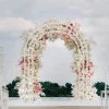 Bryllupsbue - Metal Baggrundsstativ - 200x60x260 cm - Havebue Pergola - Robust Ramme - Til Bryllup, Fest og Foto - Mælkehvid