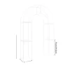 Bryllupsbue, Fritstående Design, Elegant Metalstruktur,2.3X1.5m, Mælkehvid