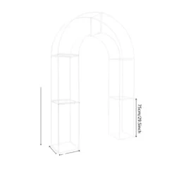 Bryllupsbue, Fritstående Design, Elegant Metalstruktur,2.3X1.5m, Mælkehvid