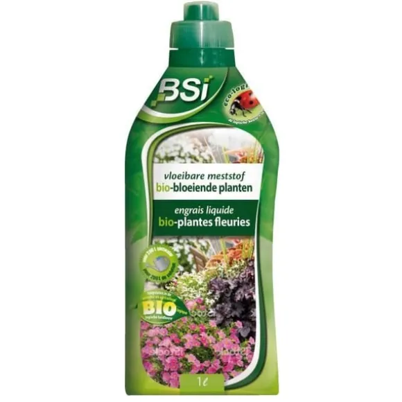 BSI - Organisk gødning - Flydende - Til blomstrende planter - Stimulerer blomstring og vækst - Med sporstoffer 1L - UAB