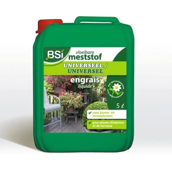 BSI - Universalgödsel - För inomhus- och utomhusväxter - Med spårelement - Hälsa och blomning - 5L - UAB