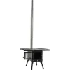 Campingkomfur, Justerbar Højde, Kompakt Design,sort