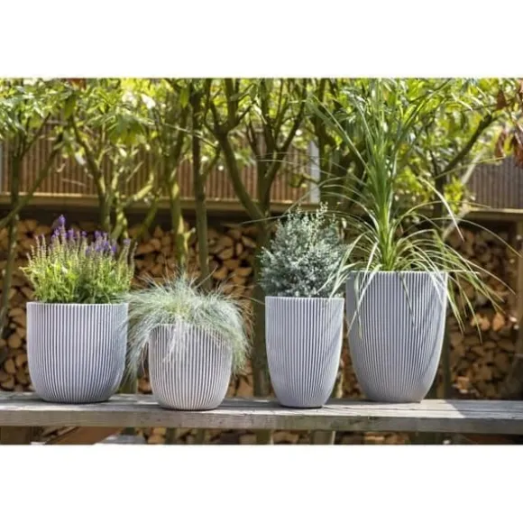 Capi Elegant vas Groove 34x46 cm elfenben 445498