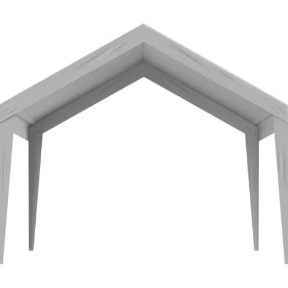 Carport udskiftningsoverdækning, 610x364x95 cm, grå, vandtæt