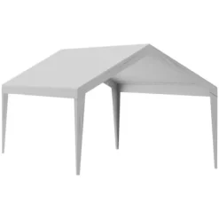 Carport udskiftningsoverdækning, 610x364x95 cm, grå, vandtæt