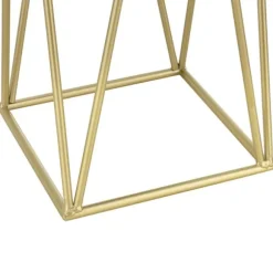 [casa.pro]® Plantestativ sæt - 2 stk. - med indbyggede krukker - 47x21,5cm - 71x26,5cm - metal / messing-sort