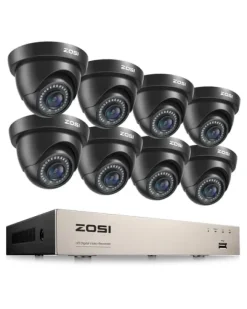CCTV Sikkerhedskamera System, 8 Kanaler, HD 1080P, Ingen