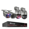 CCTV Sikkerhedssystem, 4K Opløsning, To-Vejs Lyd,8CH NVR 4 Kamera, Ingen indbygget HDD