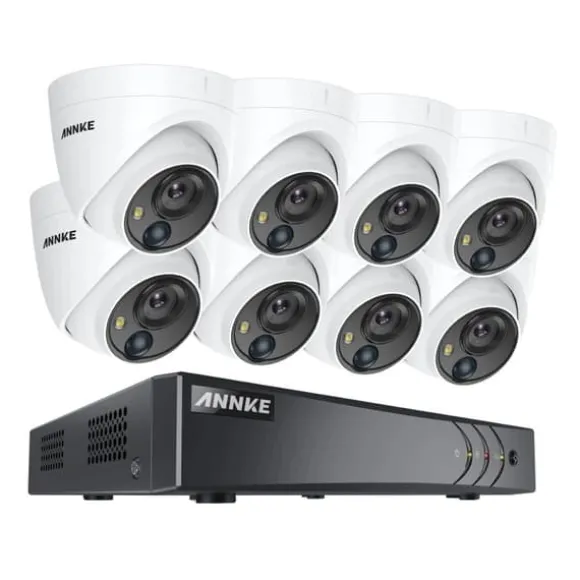 CCTV Sikkerhedssystem, 5MP Ultra HD, 8 Kanal,1T, 8Pcs Kamera sæt